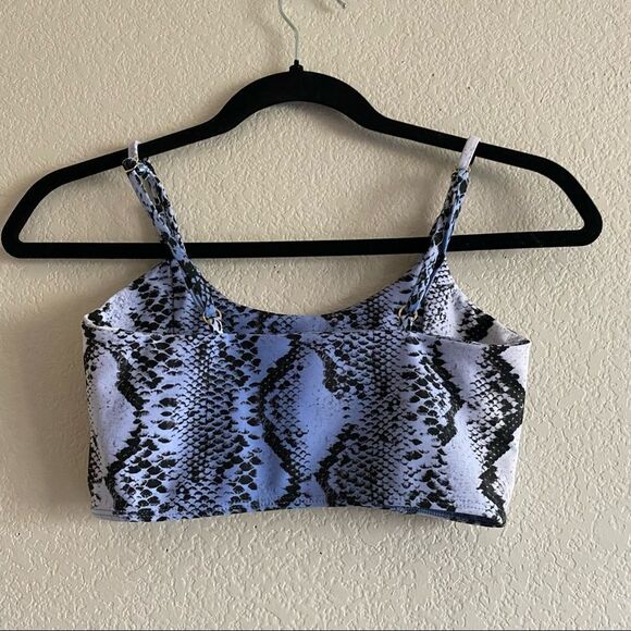 Beach Riot Snakeskin Yoga Bra Top / Bikini Top - Picture 4 of 7